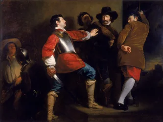 Entdeckung des Schießpulverkomplotts und Festnahme von Guy Fawkes, ca. 1823